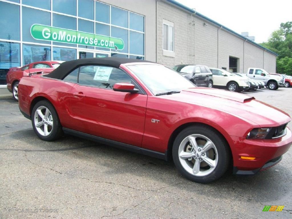 2010 Mustang GT Premium Convertible - Red Candy Metallic / Charcoal Black photo #6