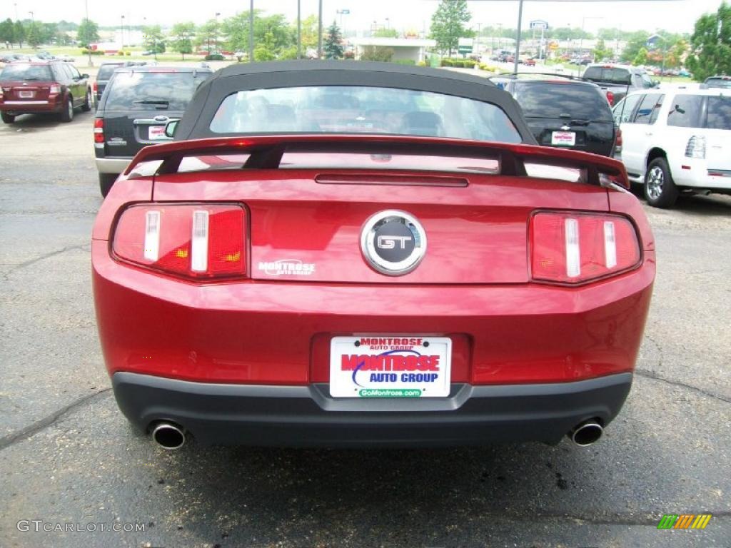 2010 Mustang GT Premium Convertible - Red Candy Metallic / Charcoal Black photo #7