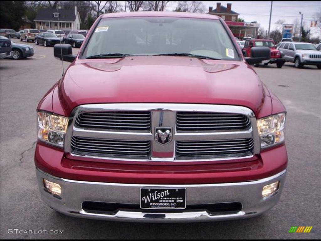 2010 Ram 1500 Big Horn Crew Cab 4x4 - Inferno Red Crystal Pearl / Dark Slate/Medium Graystone photo #5