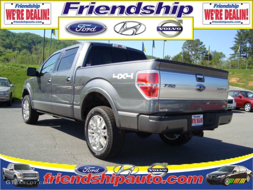 2010 F150 Platinum SuperCrew 4x4 - Sterling Grey Metallic / Medium Stone photo #2