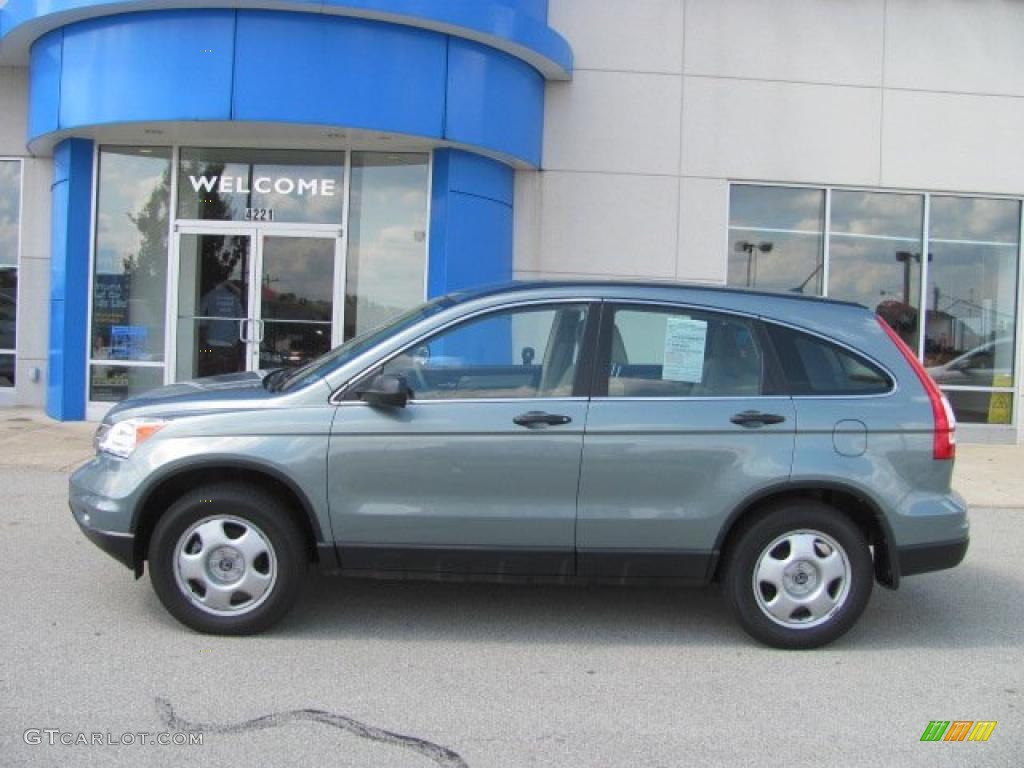 2010 CR-V LX AWD - Opal Sage Metallic / Ivory photo #3