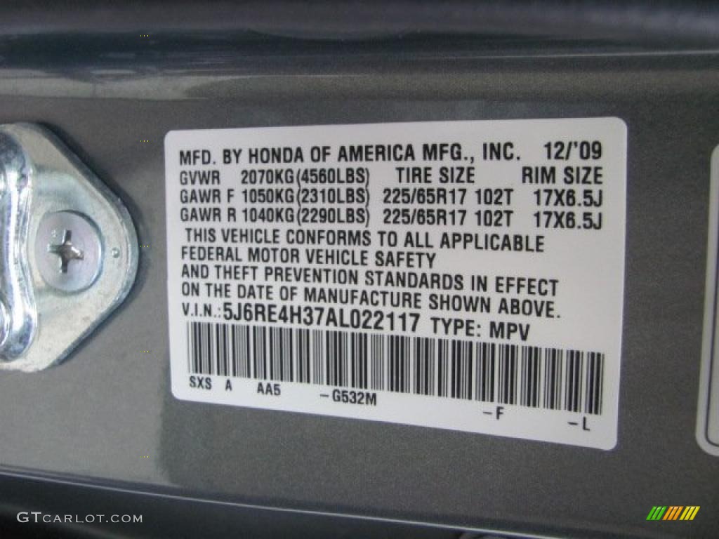 2010 CR-V LX AWD - Opal Sage Metallic / Ivory photo #14
