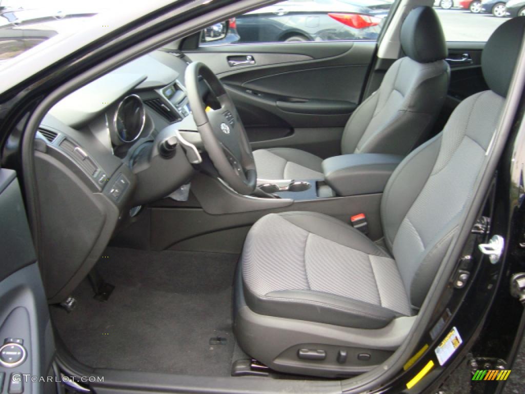 2011 Sonata SE - Midnight Black / Black photo #3