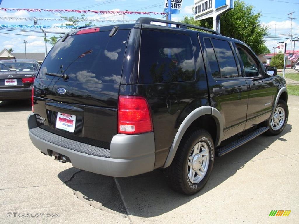 2002 Explorer XLS 4x4 - Black Clearcoat / Graphite photo #5