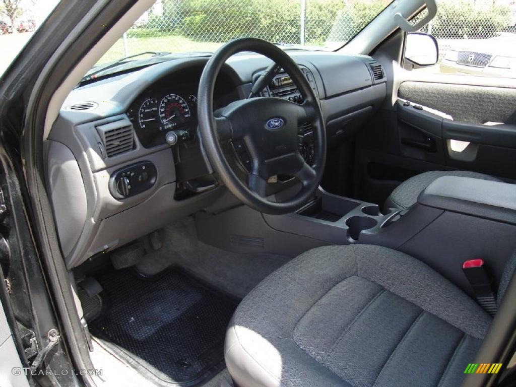 2002 Explorer XLS 4x4 - Black Clearcoat / Graphite photo #25