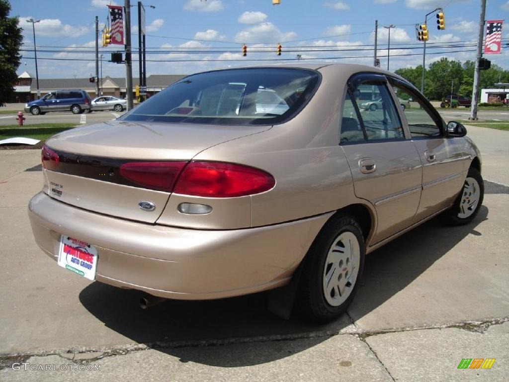 1998 Escort SE Sedan - Mocha Frost Metallic / Beige photo #5