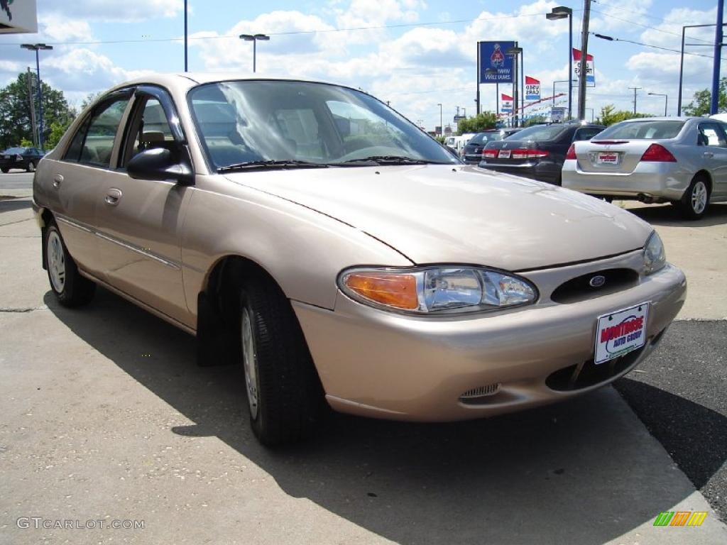 1998 Escort SE Sedan - Mocha Frost Metallic / Beige photo #7