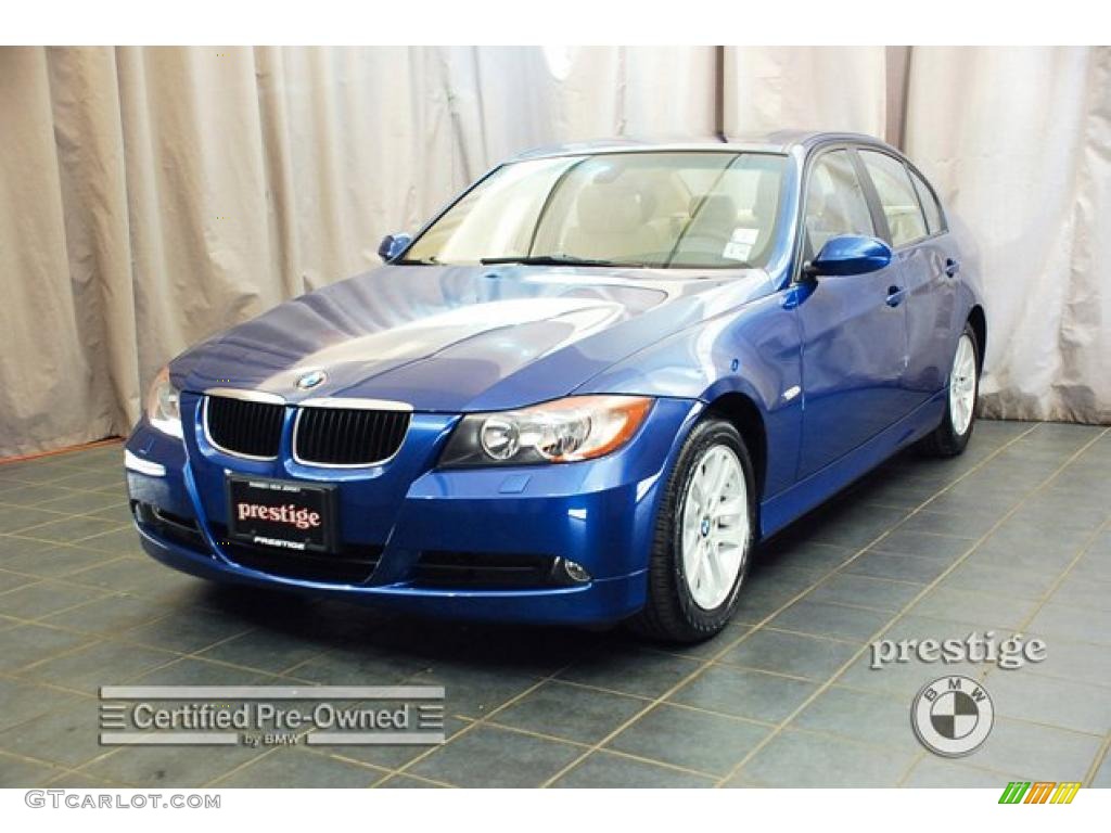 2007 3 Series 328xi Sedan - Montego Blue Metallic / Beige photo #1