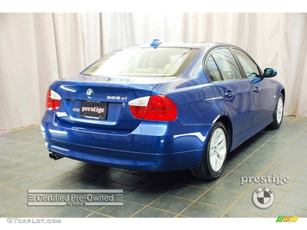 2007 3 Series 328xi Sedan - Montego Blue Metallic / Beige photo #2