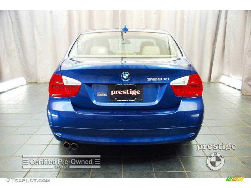 2007 3 Series 328xi Sedan - Montego Blue Metallic / Beige photo #3