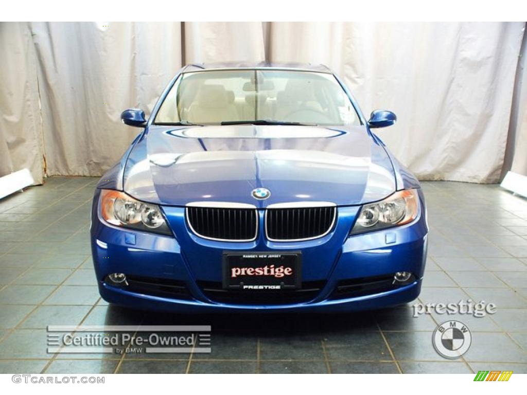 2007 3 Series 328xi Sedan - Montego Blue Metallic / Beige photo #6