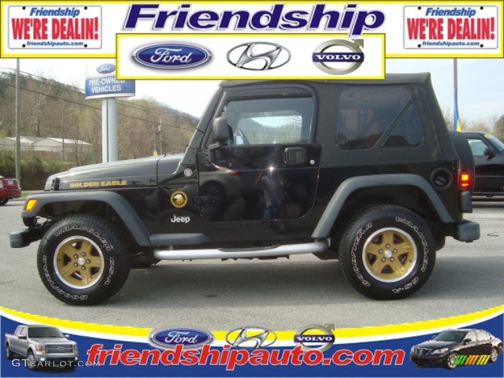 2006 Wrangler Sport 4x4 Golden Eagle - Black / Dark Slate Gray photo #1