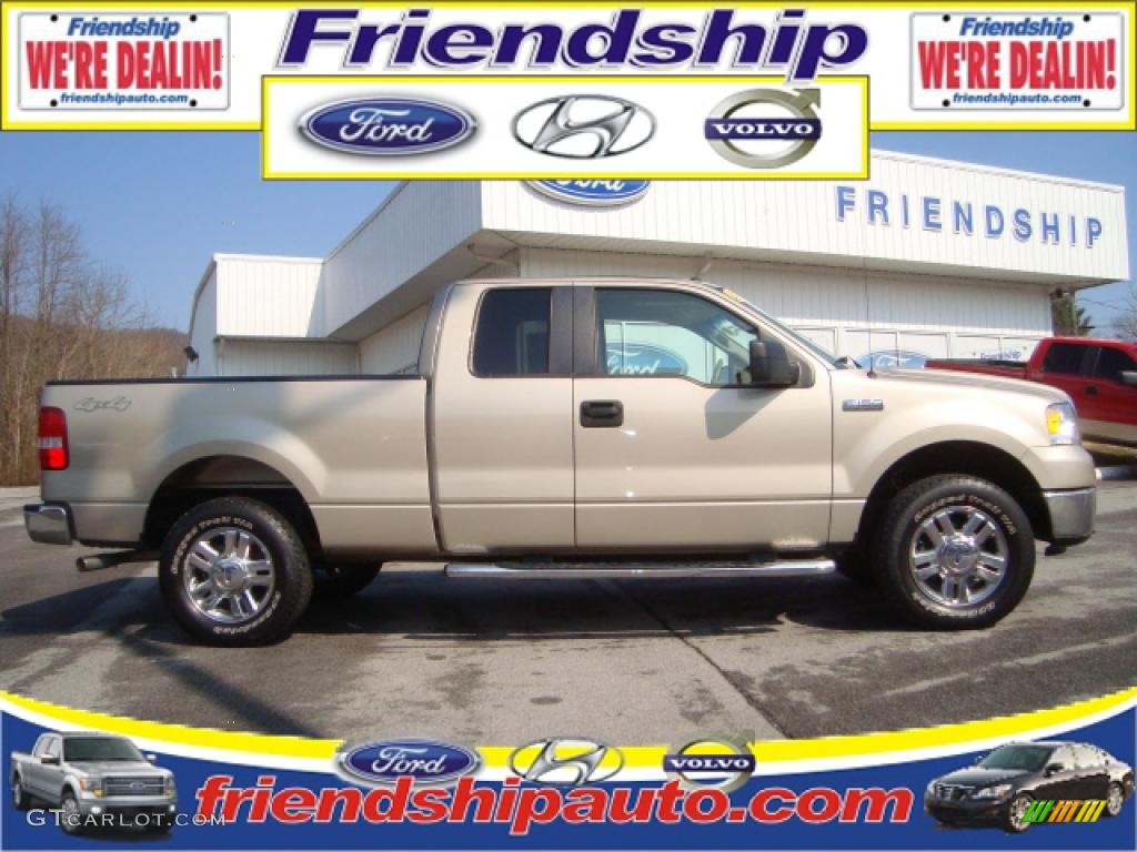 2008 F150 XLT SuperCab 4x4 - Pueblo Gold Metallic / Tan photo #1