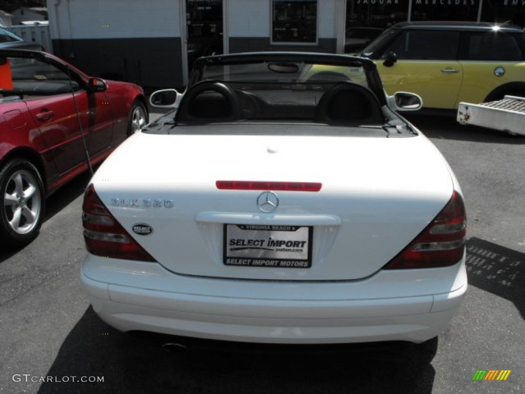 2002 SLK 320 Roadster - Alabaster White / Marlin Blue photo #4