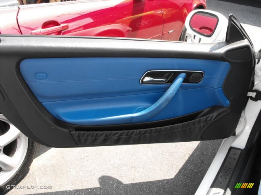 2002 SLK 320 Roadster - Alabaster White / Marlin Blue photo #8