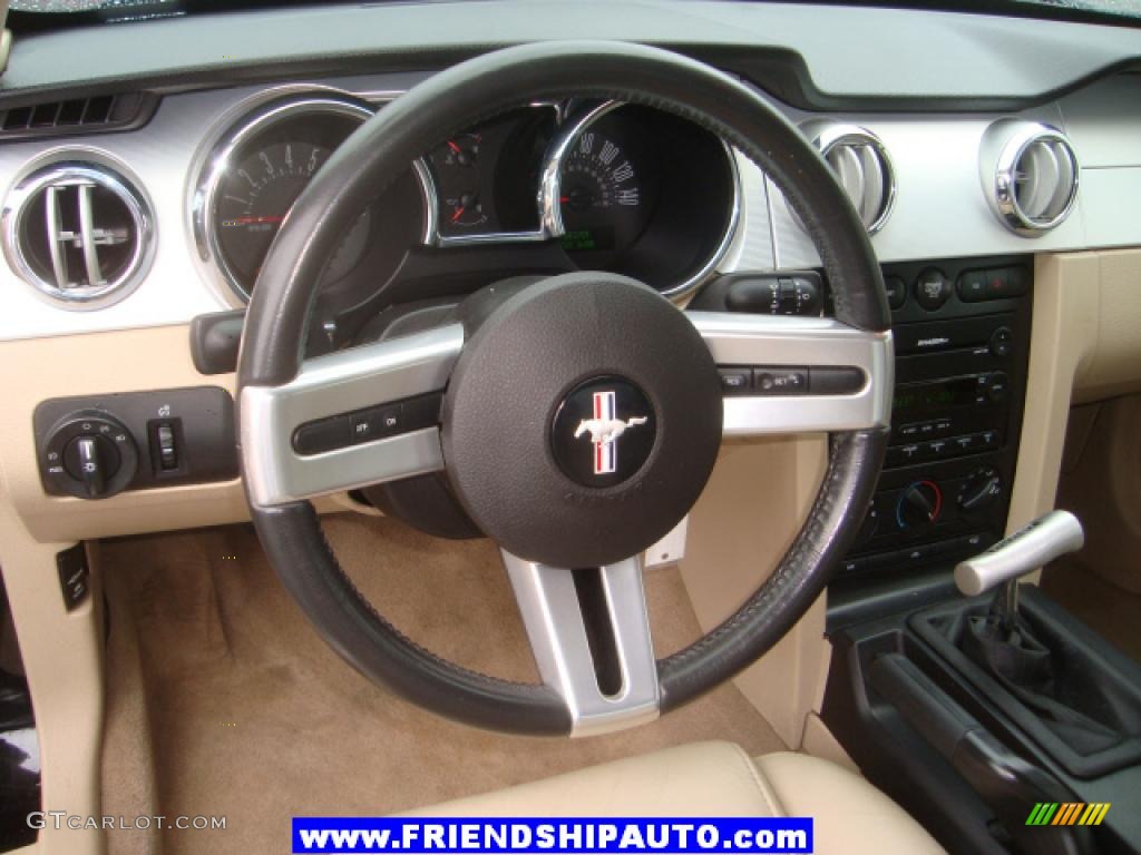 2005 Mustang GT Premium Coupe - Black / Medium Parchment photo #4