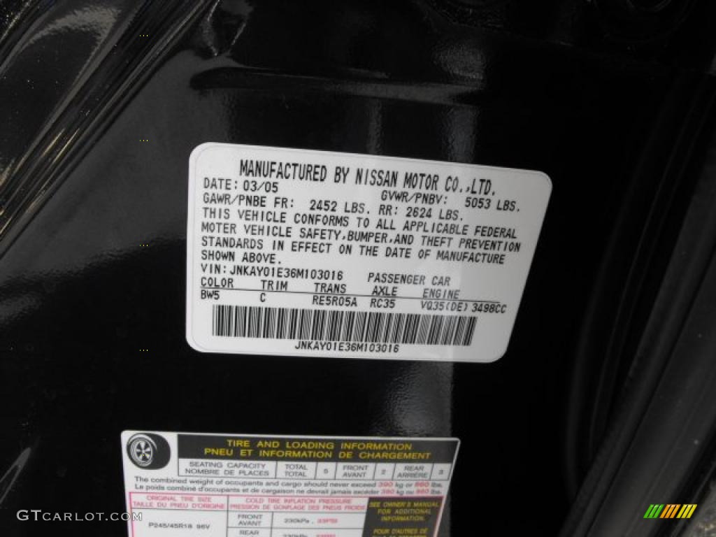 2006 M Color Code BW5 for Twilight Blue Pearl Photo #31095983