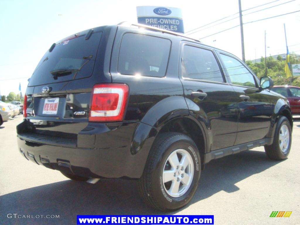 2009 Escape XLT V6 4WD - Black Pearl Slate Metallic / Stone photo #13