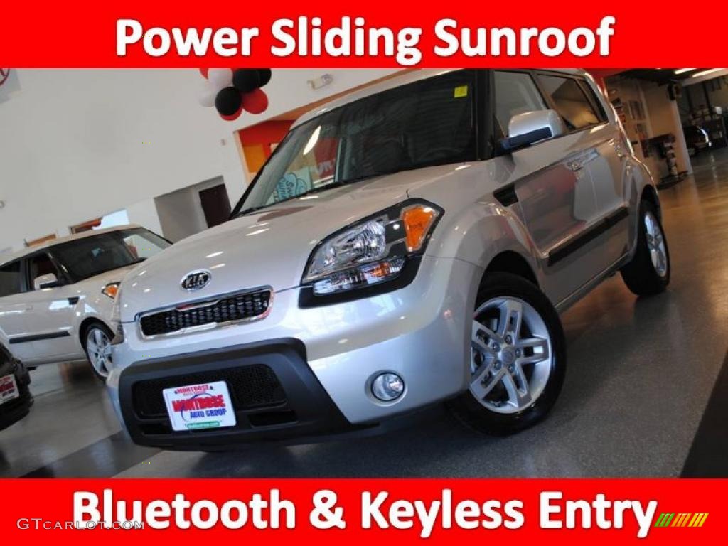 Bright Silver Kia Soul