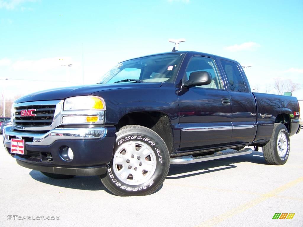 2006 Sierra 1500 SLT Extended Cab 4x4 - Deep Blue Metallic / Neutral photo #1