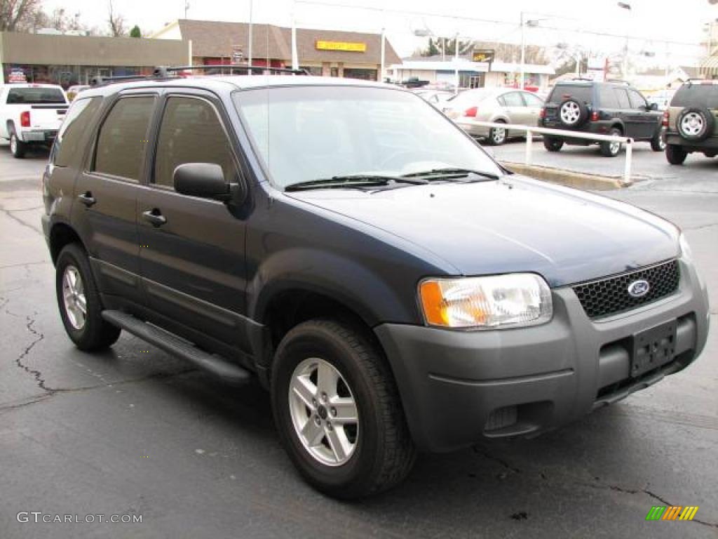 2003 Escape XLS V6 4WD - True Blue Metallic / Medium Dark Pebble photo #4