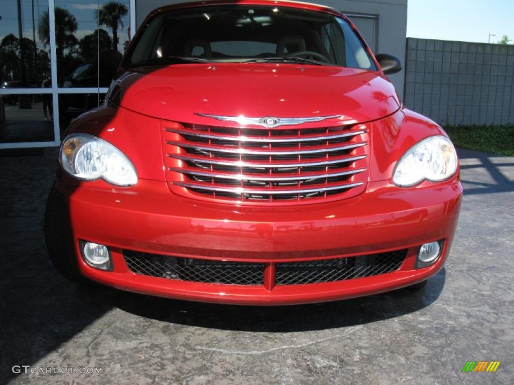 2006 PT Cruiser Touring Convertible - Inferno Red Crystal Pearl / Pastel Pebble Beige photo #4