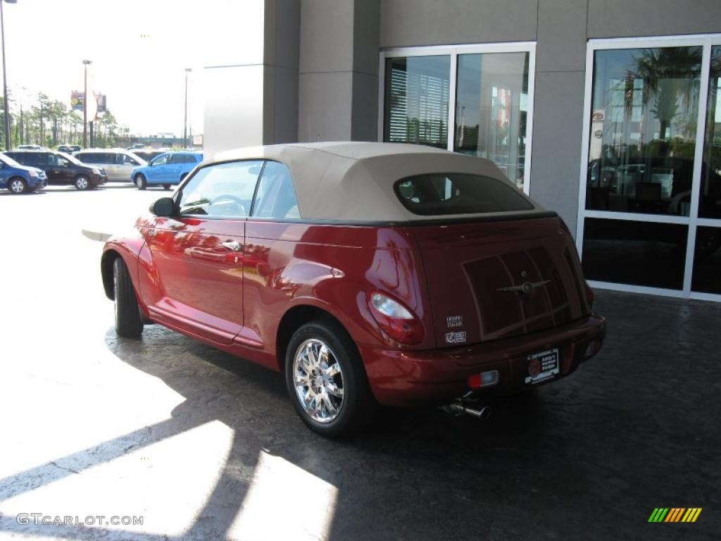 2006 PT Cruiser Touring Convertible - Inferno Red Crystal Pearl / Pastel Pebble Beige photo #6