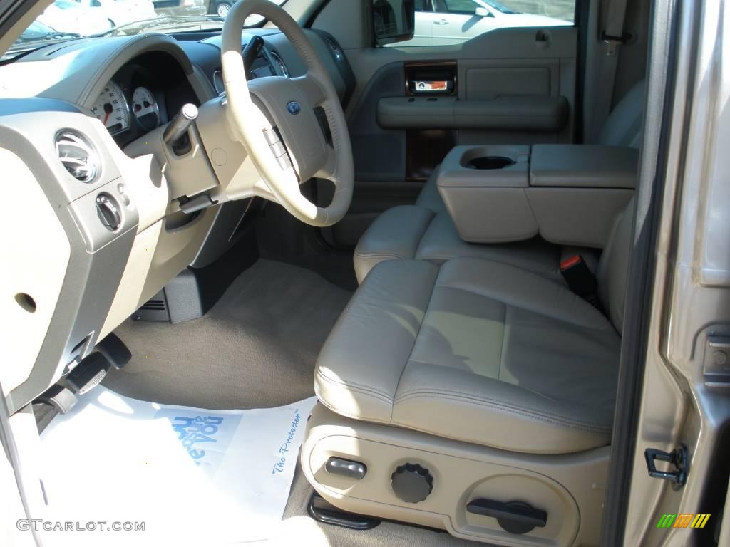 2005 F150 Lariat SuperCrew 4x4 - Arizona Beige Metallic / Tan photo #13