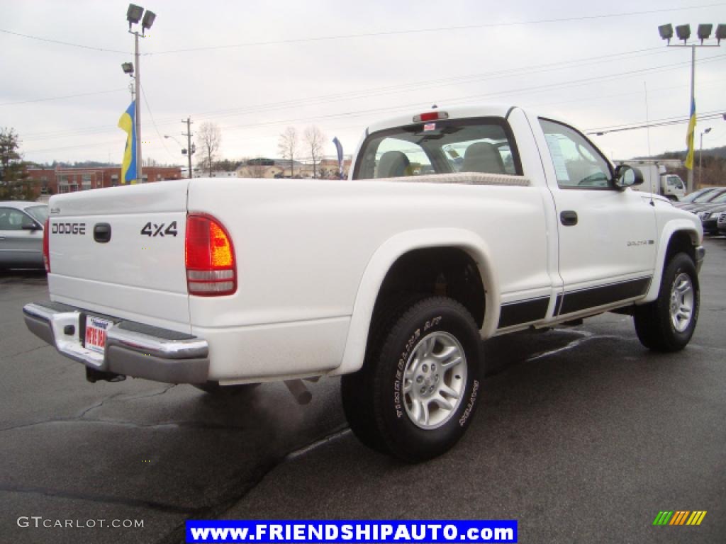 2002 Dakota SLT Regular Cab 4x4 - Bright White / Dark Slate Gray photo #13