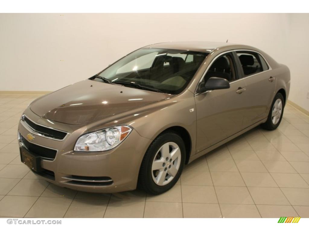 2008 Malibu LS Sedan - Amber Bronze Metallic / Cocoa/Cashmere Beige photo #3