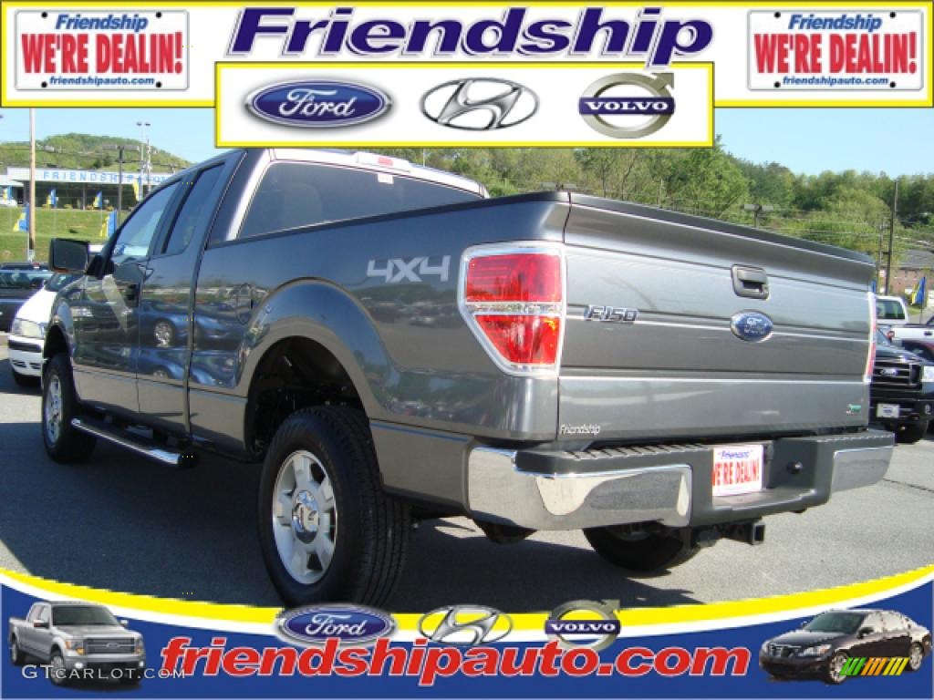 2010 F150 XLT SuperCab 4x4 - Sterling Grey Metallic / Medium Stone photo #2