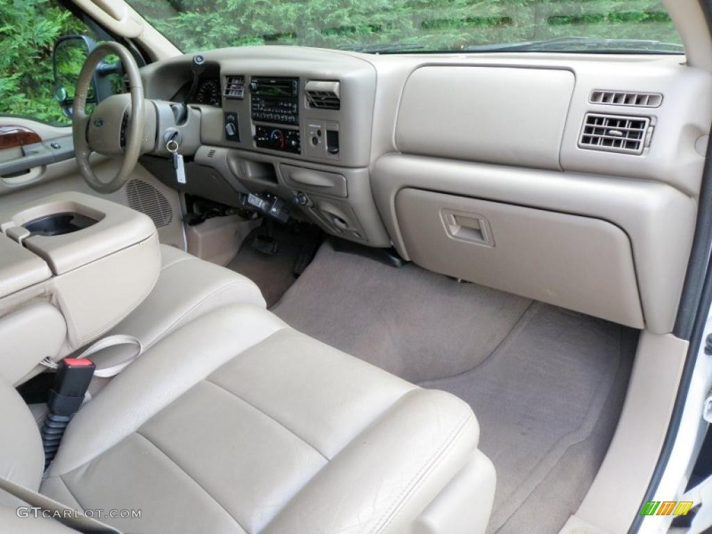 2003 F250 Super Duty Lariat SuperCab 4x4 - Oxford White / Medium Parchment Beige photo #41