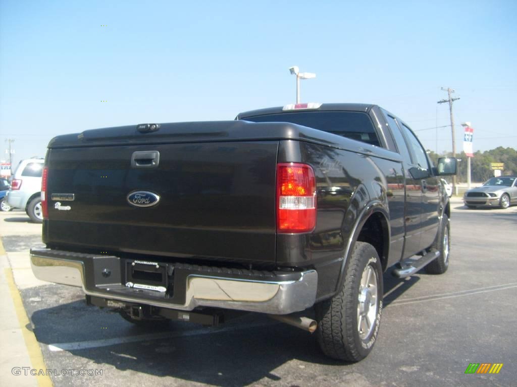 2006 F150 Lariat SuperCab 4x4 - Dark Stone Metallic / Black photo #3