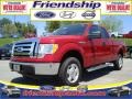 2010 Vermillion Red Ford F150 XLT SuperCab 4x4  photo #1