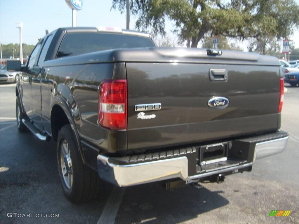 2006 F150 Lariat SuperCab 4x4 - Dark Stone Metallic / Black photo #5