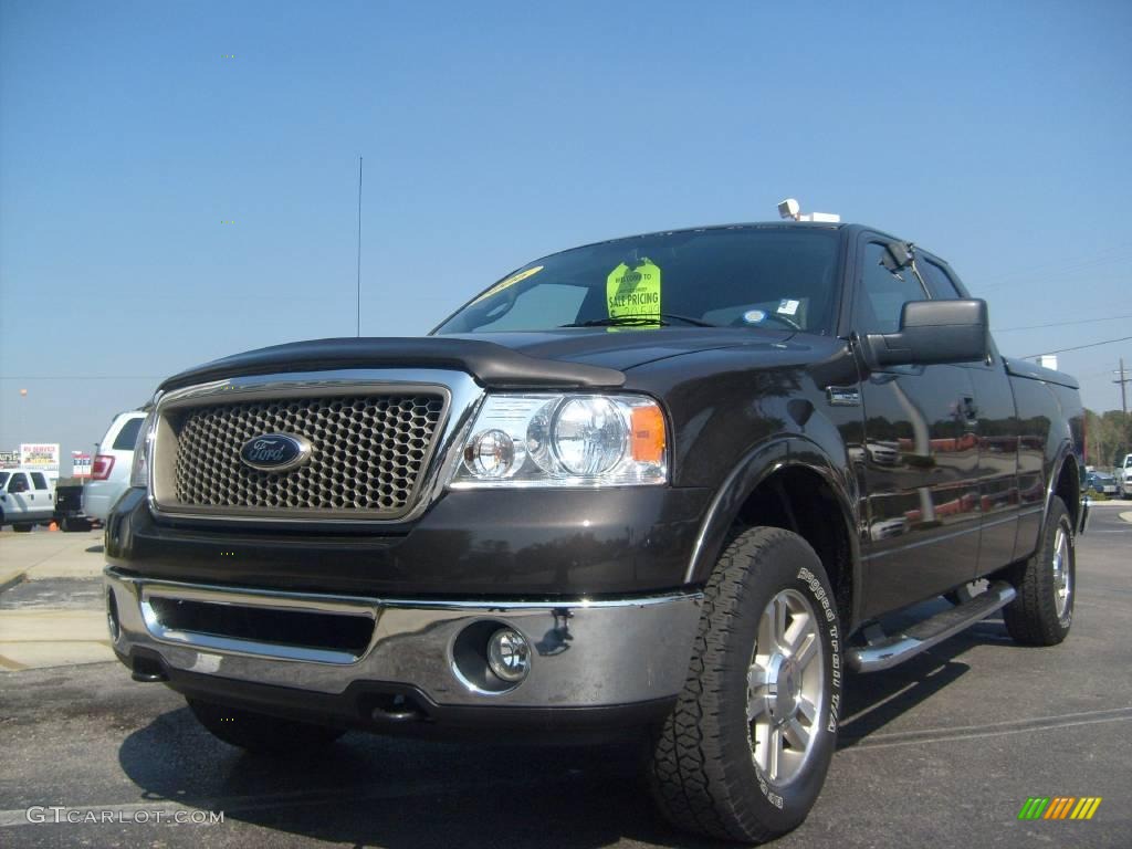 2006 F150 Lariat SuperCab 4x4 - Dark Stone Metallic / Black photo #7