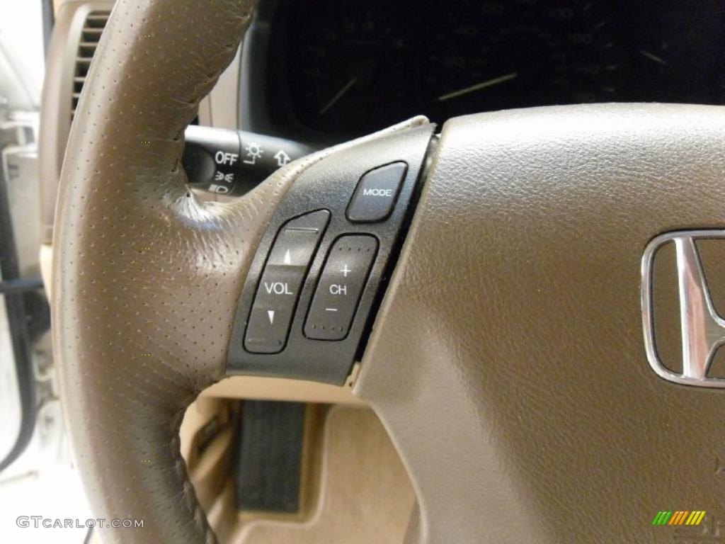 2007 Accord EX-L V6 Sedan - Taffeta White / Ivory photo #11