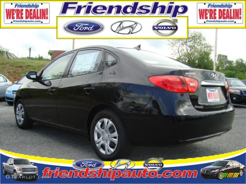 2010 Elantra GLS - Ebony Black / Gray photo #2