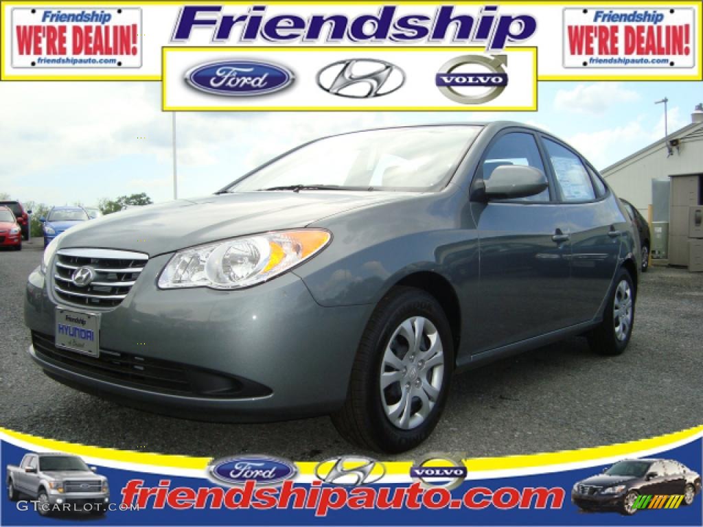 2010 Elantra Blue - Carbon Gray Mist / Gray photo #1