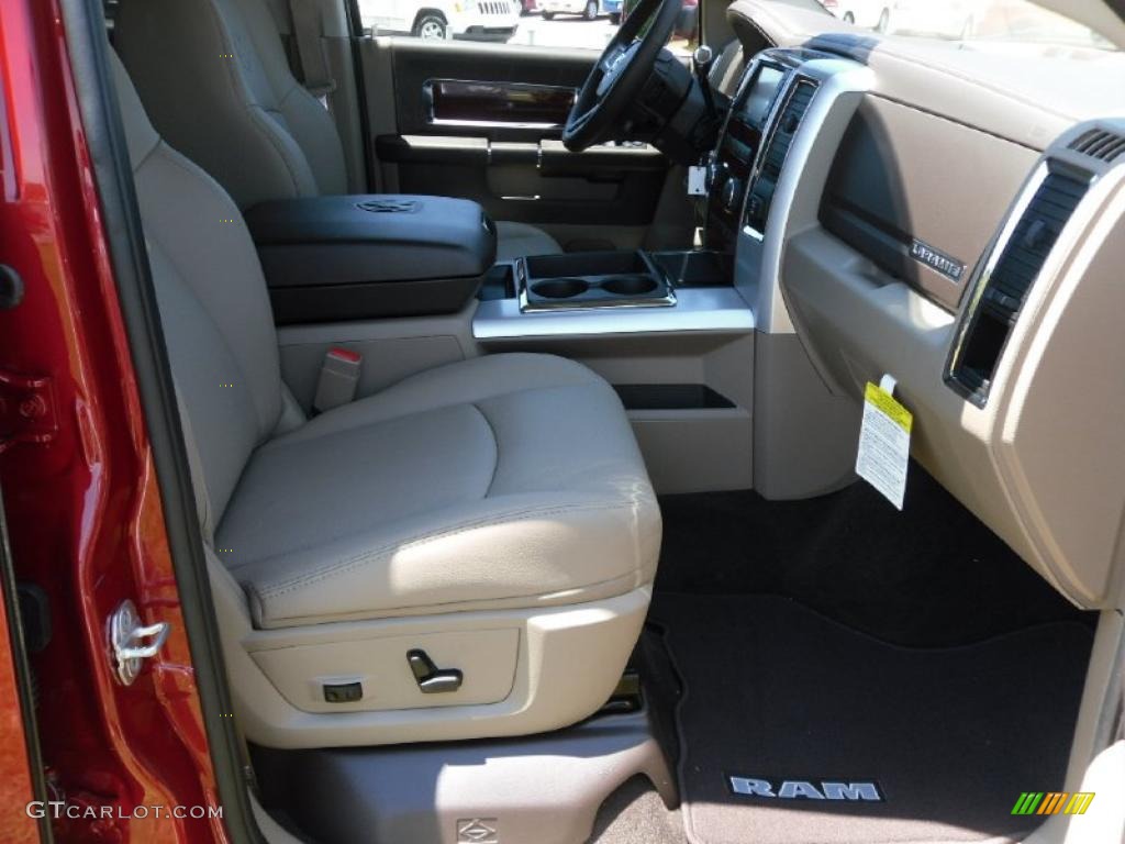 2010 Ram 3500 Laramie Crew Cab 4x4 Dually - Inferno Red Crystal Pearl / Light Pebble Beige/Bark Brown photo #19