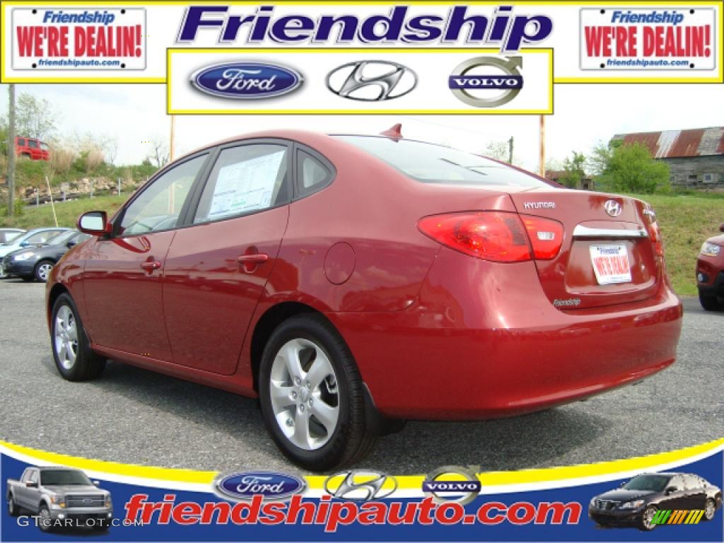 2010 Elantra SE - Apple Red Pearl / Black photo #2