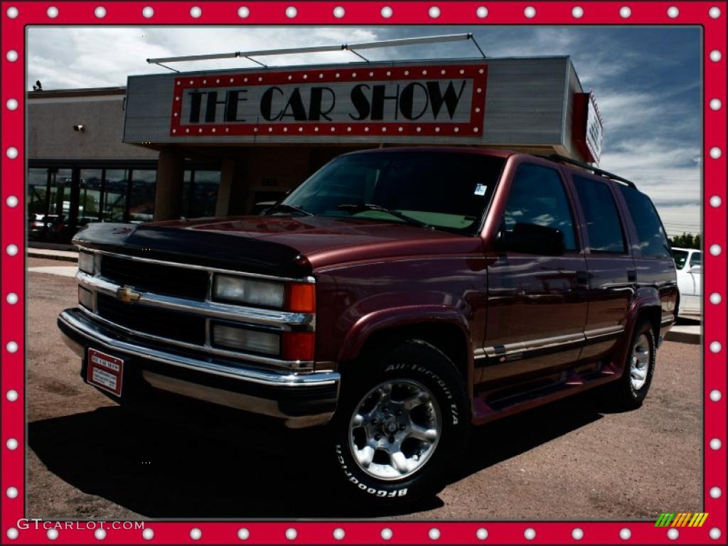 1996 Tahoe LS 4x4 - Dark Cherry Metallic / Gray photo #1
