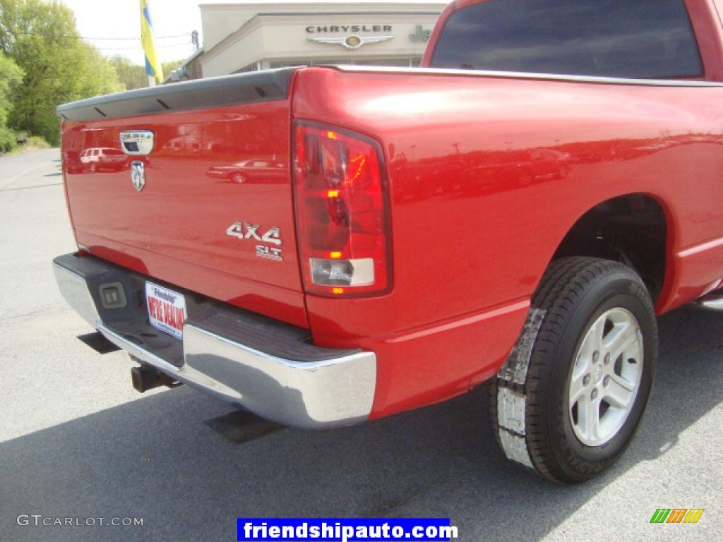 2006 Ram 1500 SLT Quad Cab 4x4 - Flame Red / Medium Slate Gray photo #12