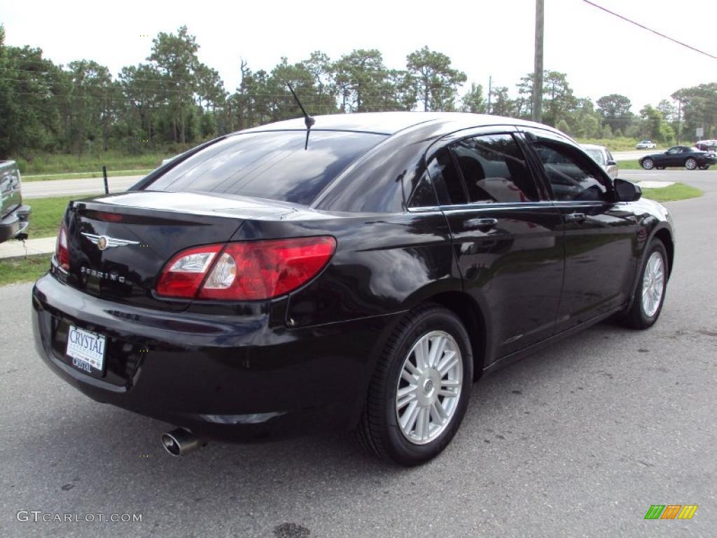 2007 Sebring Sedan - Brilliant Black Crystal Pearl / Dark Slate Gray/Light Slate Gray photo #8