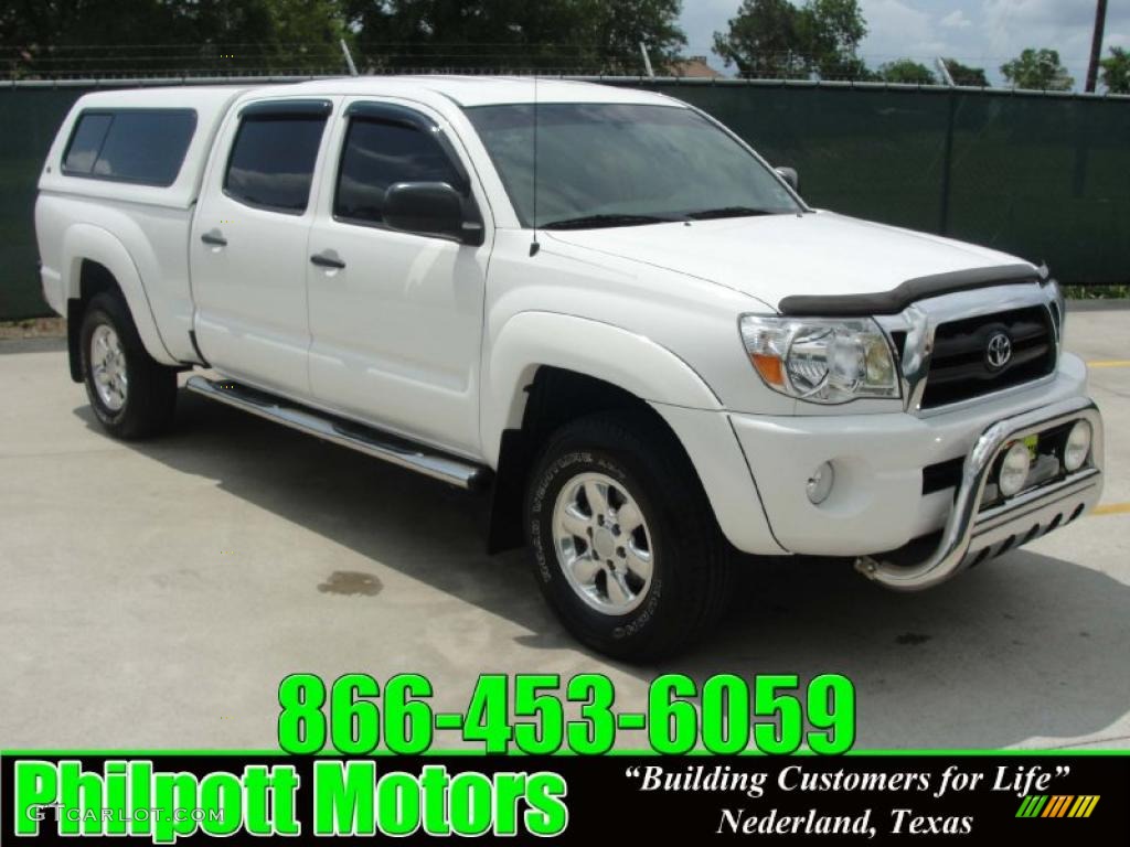 Super White Toyota Tacoma V Prerunner Double Cab Photo