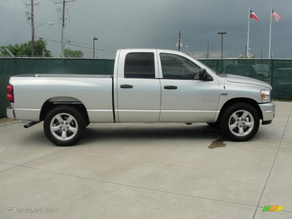 2008 Ram 1500 Lone Star Edition Quad Cab - Bright Silver Metallic / Medium Slate Gray photo #2