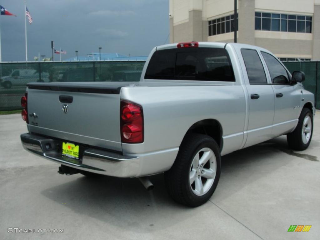 2008 Ram 1500 Lone Star Edition Quad Cab - Bright Silver Metallic / Medium Slate Gray photo #3