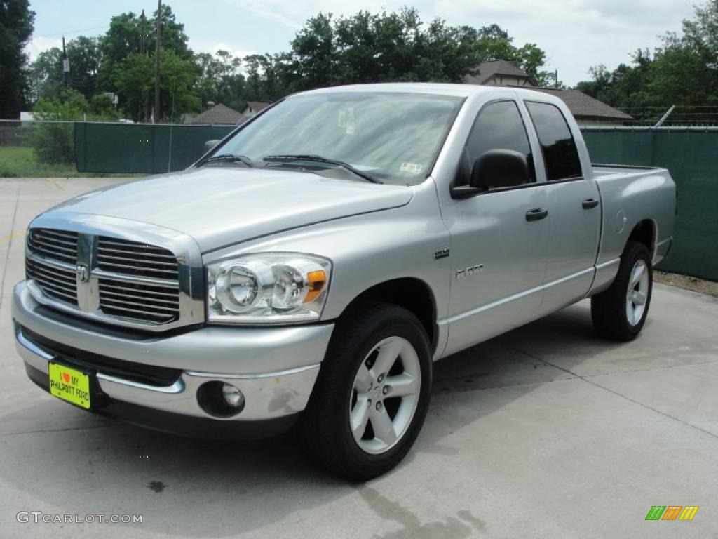 2008 Ram 1500 Lone Star Edition Quad Cab - Bright Silver Metallic / Medium Slate Gray photo #7