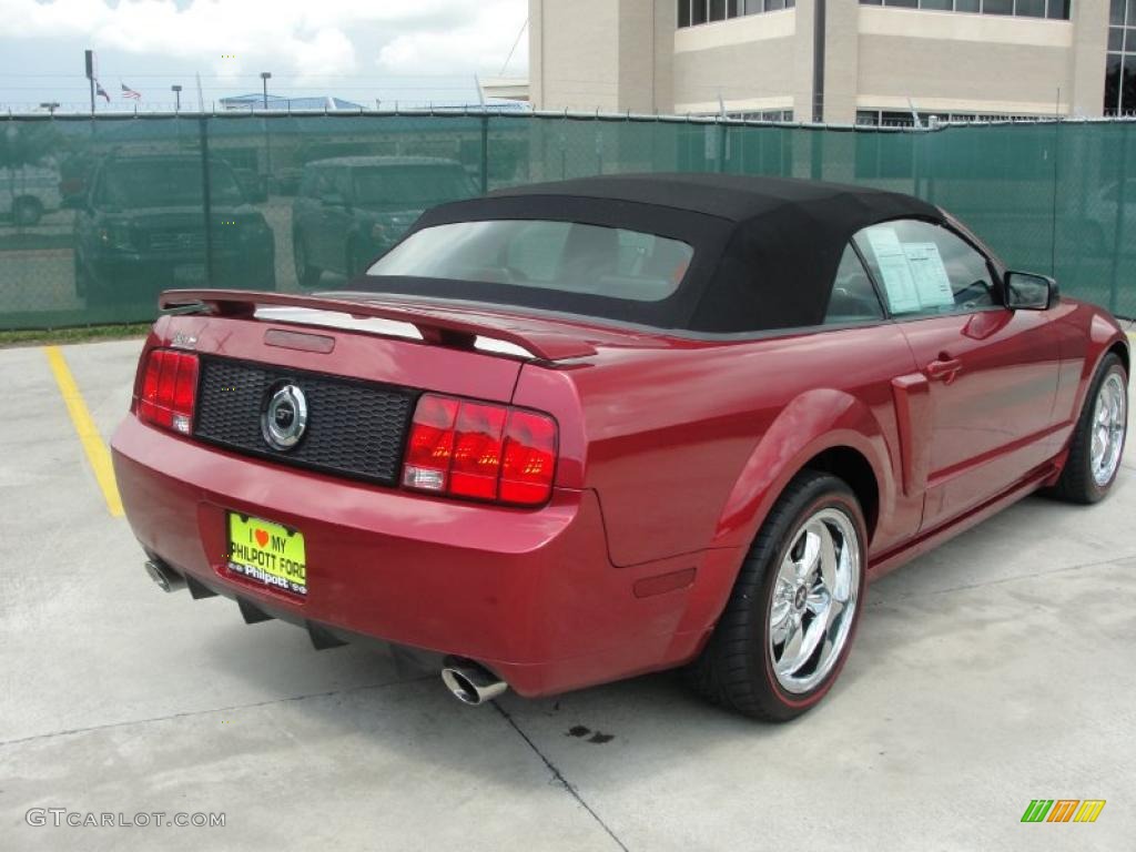 2007 Mustang GT/CS California Special Convertible - Redfire Metallic / Black/Dove Accent photo #3