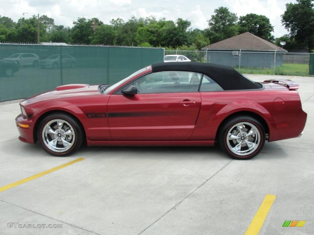 2007 Mustang GT/CS California Special Convertible - Redfire Metallic / Black/Dove Accent photo #6